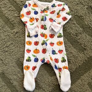 Fruit Print Kids Footie Pajamas